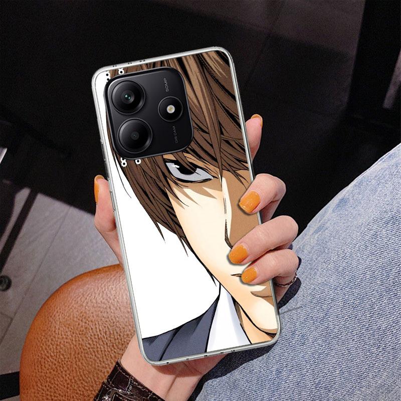 N-Note D-Death Yagami Light Phone Case For Xiaomi Redmi Note 15 14 13 12S 12 11 Pro Plus 14S 11S 11E 10 10S 11T 5G Personalized
