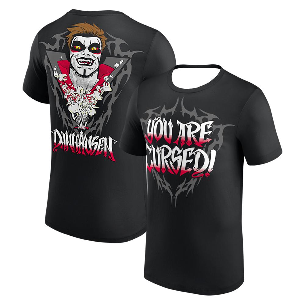 Camiseta Masculina Danhausen You Are CursedX Impressa em 3D Masculina Roupa Esportiva para Exterior Verão Casual e Confortável Gola Redonda Manga Curta