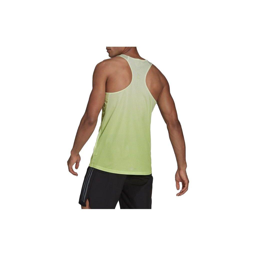 Adidas Gradient Quick-Dry Running Sports Tank Top Men Tops Acid-Green HE4647