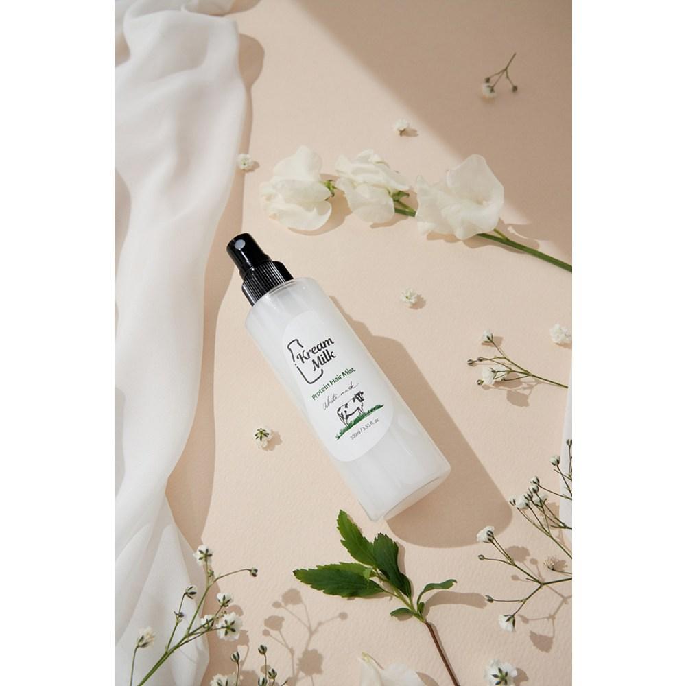Cream milk protein hair mist white musk scent, 2 packs, 105ml