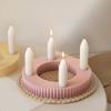 Four Holes Candlestick Silicone Mould Plaster Resin Making Molds DIY Candle Holder Gypsum Mold for Table Decorations