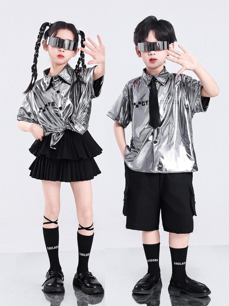 Children's Sci-Fi Performance Costumes: Sequined Outfits for Kindergarten and Primary School Events