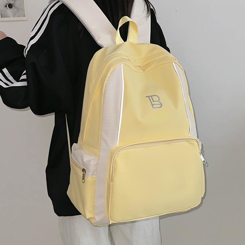 New Schoolbag, Male and Female Contrasting Colors, Student Large-capacity Backpack, Popular College Student Travel Backpack Fashion Trend