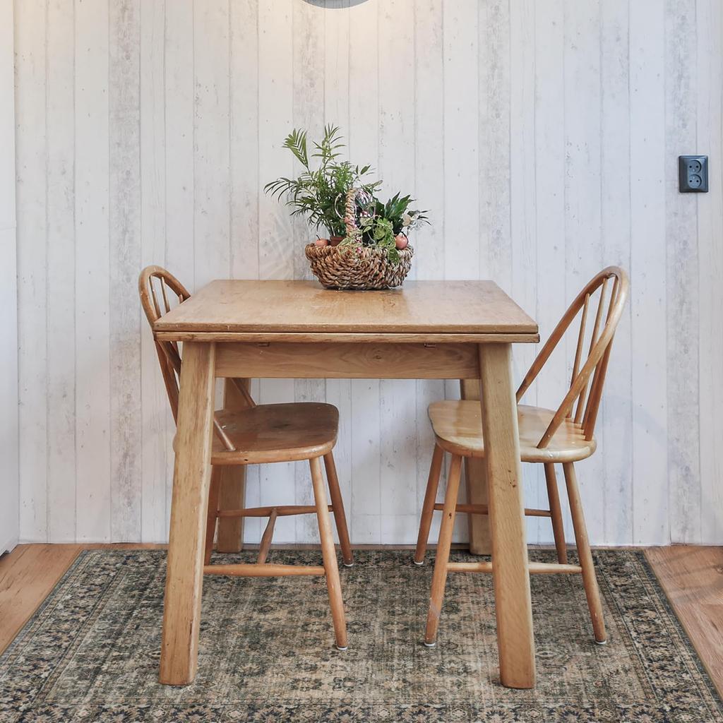 HAOCOO 90 X 150 Suitable for All Persian Style 1 Tatami Compatible with Hot Dust Mite Odor Soundproof Living Chair Antique Floral Pattern Rug,