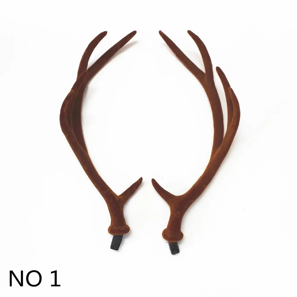 Handmade Brown Simulation Deer Antlers Christmas Decor DIY Cosplay Headband Deer Antlers Simulation Antlers Accessories