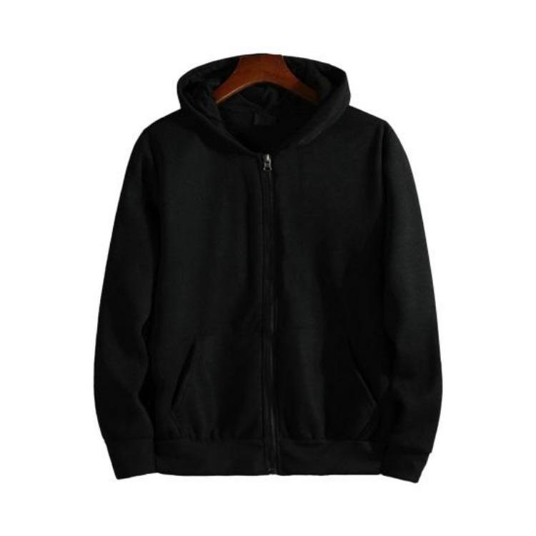 Men Winter Hooded Coat Thick Plush Zip Up Loose Fit Long Sleeve Elastic Cuff Solid Color Work Outdoor Sport Jacket with Pockets