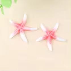 E-Commerce Firm Sale 40mm Flatback Resin Cabochons Large Starfish Design with Artificial Sea Theme for Souvenirs