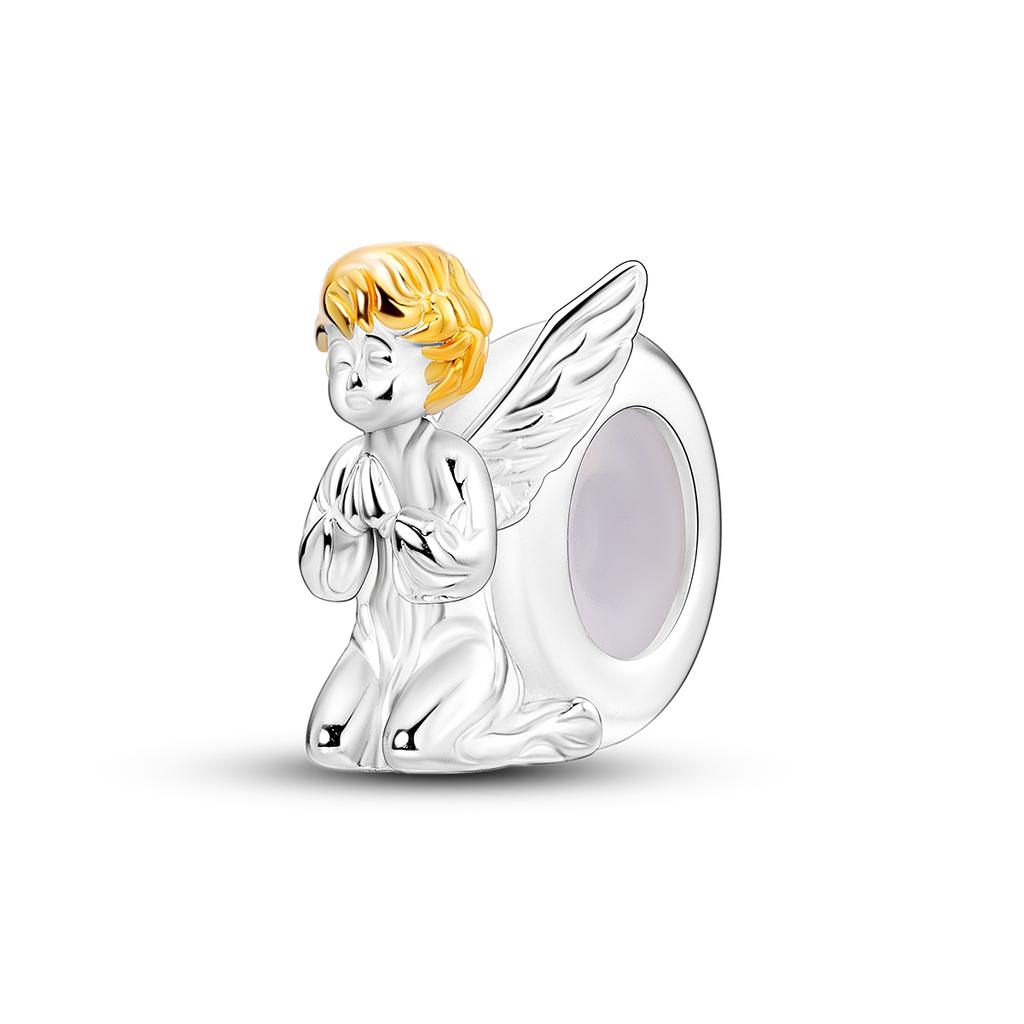 Silver Plated Pyramid Lucky Guardian Angle Charms for DIY Jewelry Making Bracelet Beads Pendants Dangle