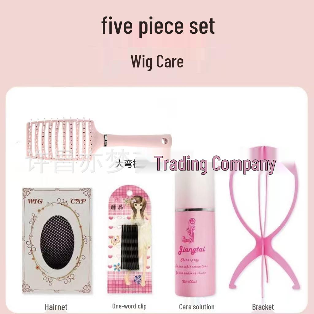 KuKu Princess Milk Tea Grey Middle Part Lace Wig - Women's Long Straight Hair Wig