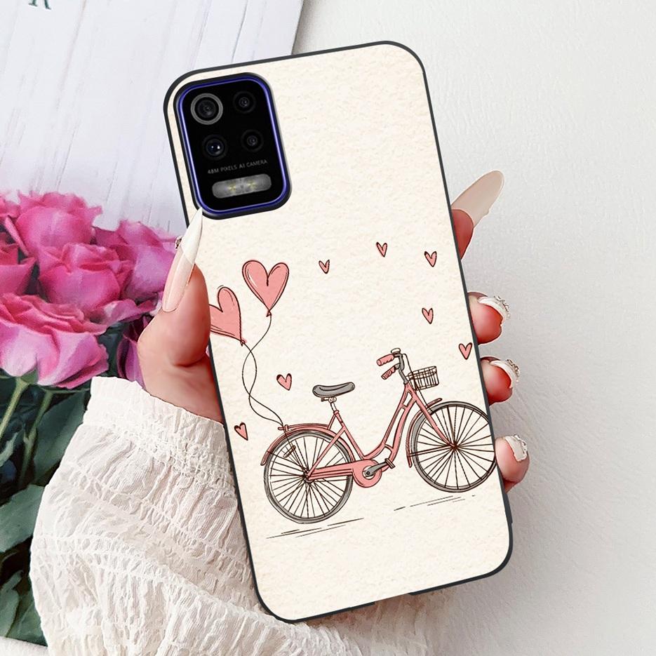 For LG K52 K62 2020 Case LM-K520 LM-K525 Stylish Love Heart Painted Cover Soft TPU Phone Case For LG K62 K 52 LGK52 LGK62 Fundas