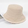 Warm Fisherman Cap Double Sided Panama Hat Winter Sun Cap  Men Women