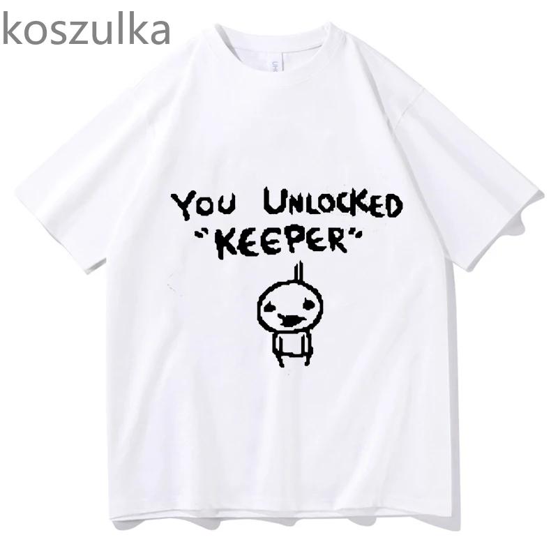 Hip Hop Binding Of Isaac Print Tshirt Unisex Unisex Oversized You Unlocked Keeper T Shirt Cotton Tee Hip Hop Tshirt Tops Streetwear
