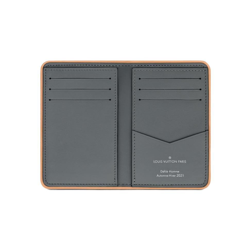 Louis Vuitton Slender Capsule Collection Mirror Classic Monogram Coated Canvas Pocket Wallet Card Holder Men Wallet Silver M80805