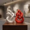 Abstract Design 3D Printed Figure Romantic Couple Embracing Sculpture  Home Decoration