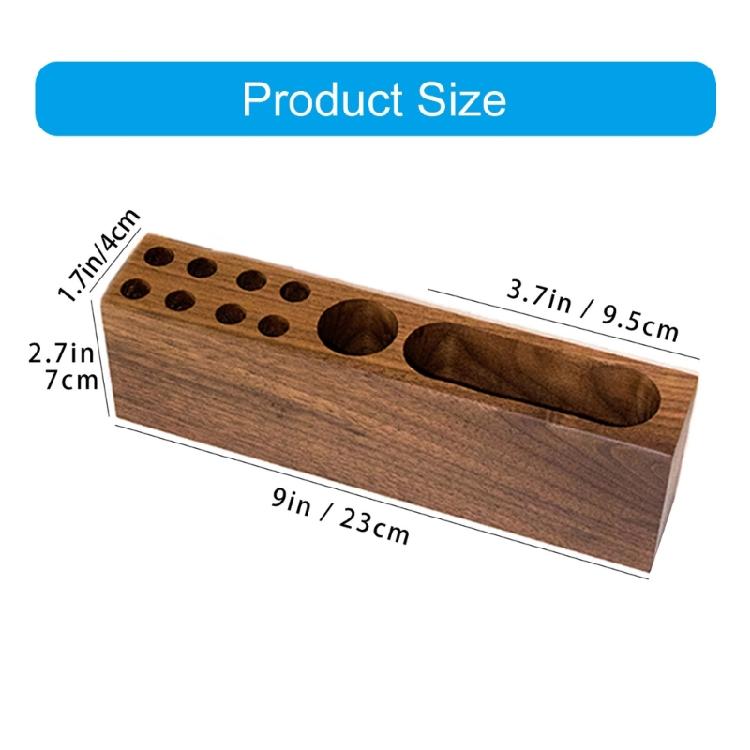 Wooden Desk Organiser Tray with Business Cards Stand and Multi Sots Pen Storage Container For Offices Desk Organization