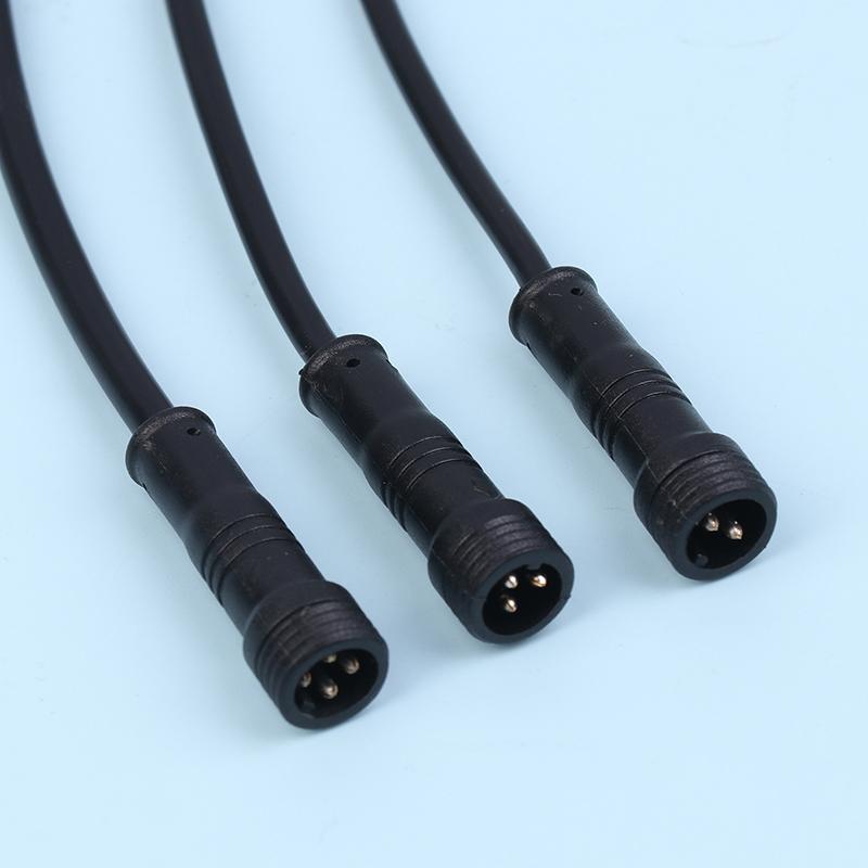 2Pin 3Pin 4Pin Male Cable Wire Plug Led Connector Jack Black Cable Wear Resistant Wire For Car Waterproof Socket Power Cord