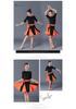 Girls' Short-Sleeve Latin Dance Skirt – Spring/Summer Competition and Practice Costume