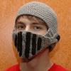 Creative Knitted Roman Knight Cap Playful Headgear Warm Knight Helmet Hat with Mask  Skiing