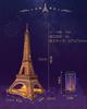 Rolife 3D Puzzle for Adults, Illuminating Eiffel Tower, 53cm, 164 Pieces, Beginner-Friendly, LED Light-Up, 4 Modes, Interior Decor, Handmade Kit,