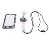 Beaded Lanyard with ID Holder Portable Teacher Lanyard for ID Badge Card Retractable Beaded Lanyard