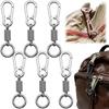 10pcs Anti-Theft Key Ring Clip Lightweight Zipper Clips Portable Metal Keychains  Bag