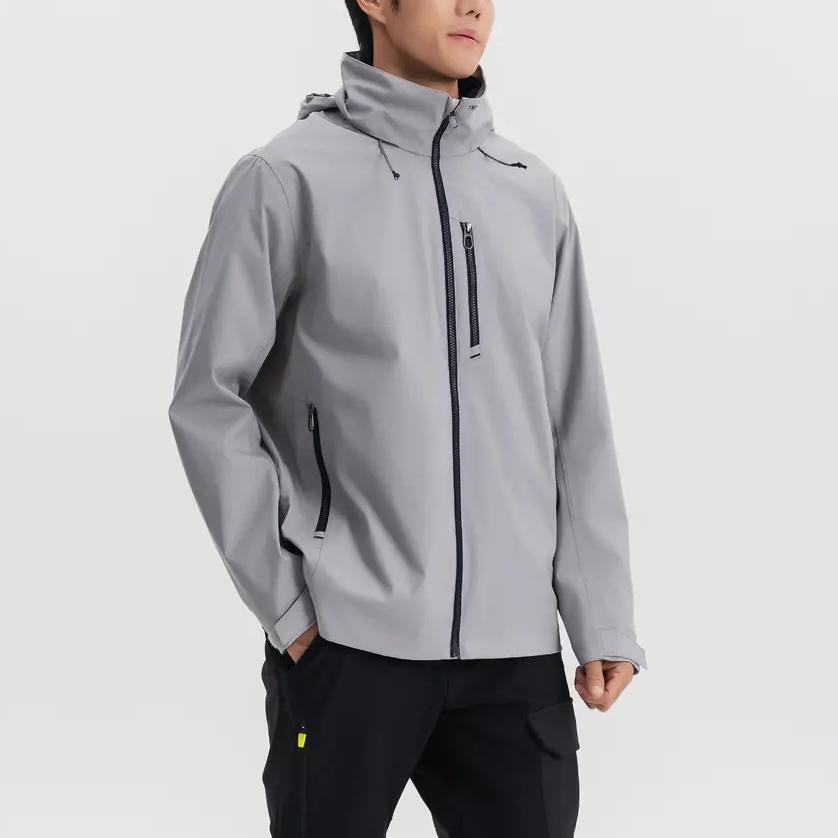 Decathlon TRIBORD SAILING 300 Solid Color Breathable Waterproof Windproof Zip Jacket Men's Silver Grey