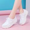 Lace-up nurse shoes women's autumn and winter breathable soft sole non-slip thick sole white shoes spot medical work shoes black foreign trade
