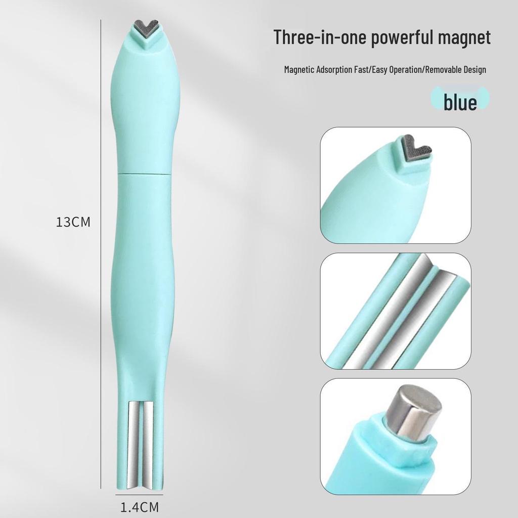 Heart Snake Pattern 3-in-1 Detachable Cat Eye Nail Art Magnet Tool