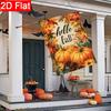 2D Flat, 2D Flat,Thanksgiving Pumpkin Maple Leaf Hazelnut Autumn Garden Flag - 4-28 X 40 Inches Outdoor Garden Flag, Double-Sided Home Decoration Cour