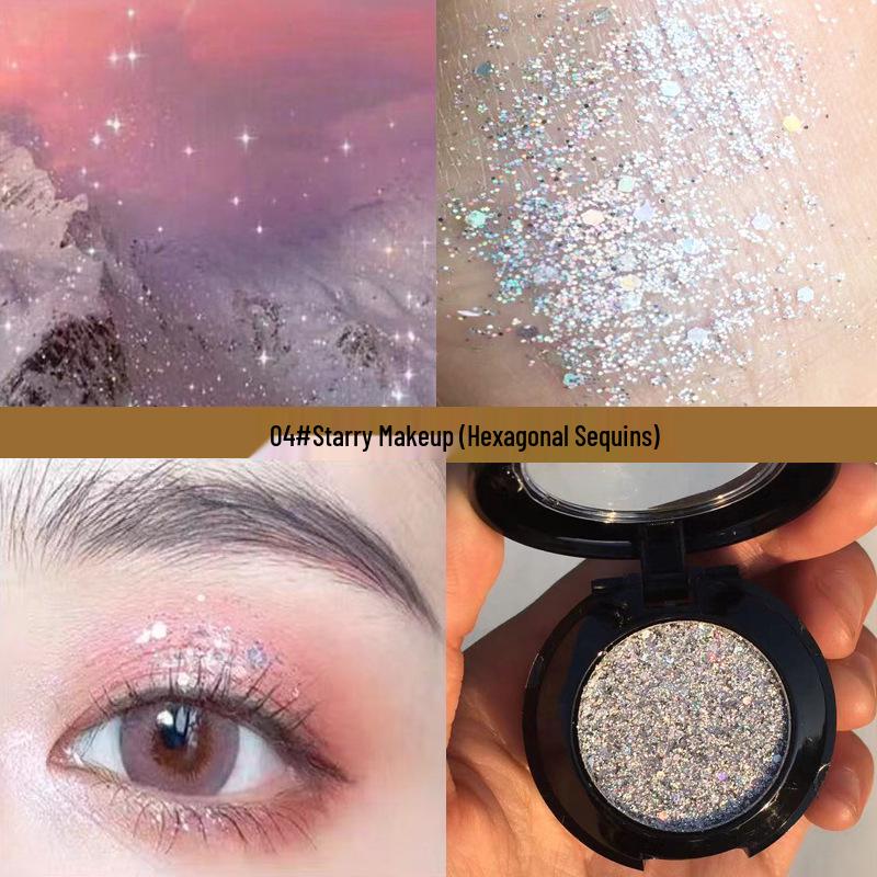 Asha Ruiya Gold Glitter Eyeshadow for Children's Stage Makeup