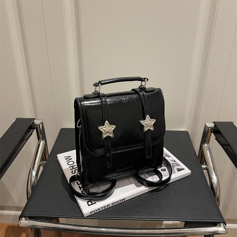 Schoolbag fashion trend texture casual backpack autumn and winter new bag 1011 niche design women's simple backpack