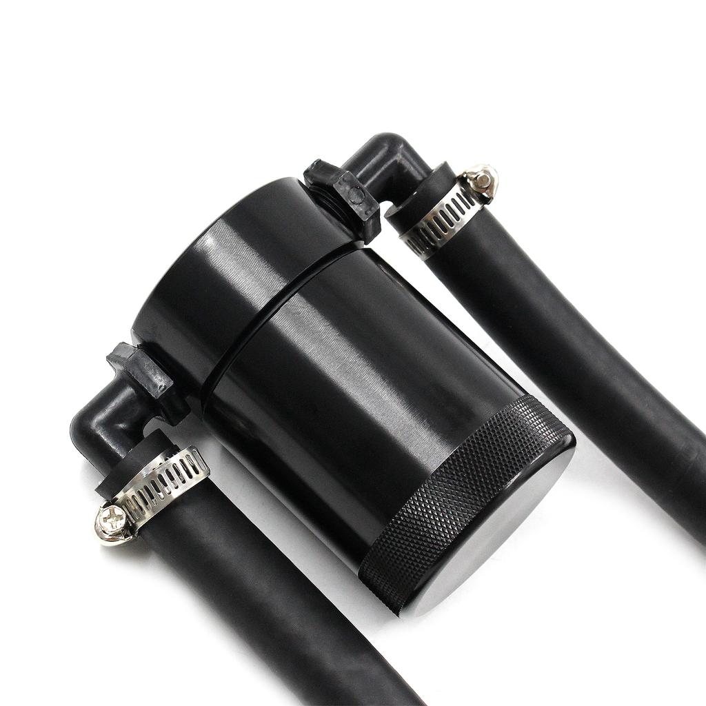 Engine Air Oil Separator-Tank Universal Baffled Aluminum Oil Trap Reservoir Fuel Tank Oil Catch for F150 2.7EB 3.5EB 5.0