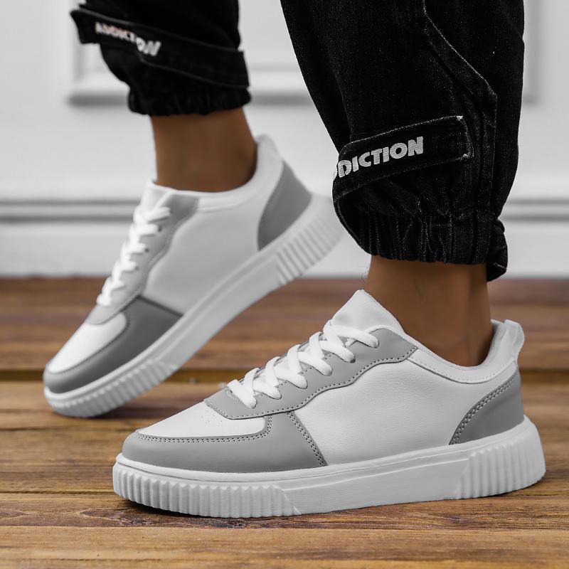 Neue 45 große weiße Schuhe Herren und Damen Paare Freizeitschuhe leichte Sportschuhe Modetrend dicke Grundplatten Schuhe