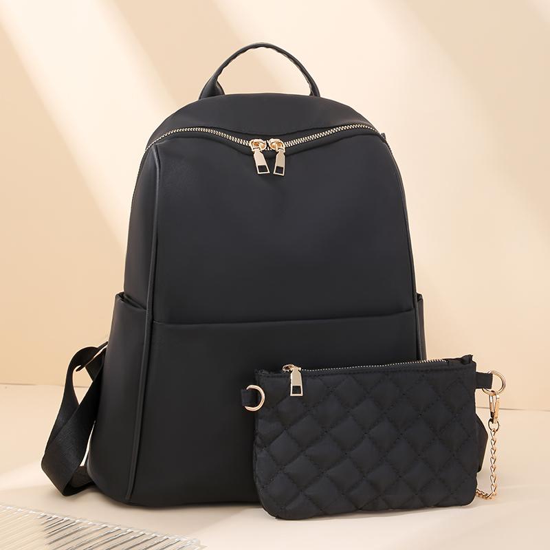 Женский однотонный рюкзак для путешествий с цепочками — фото 4