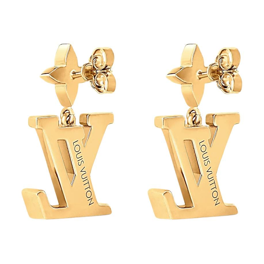 LOUIS VUITTON Metal Earrings Women's Gold M03975