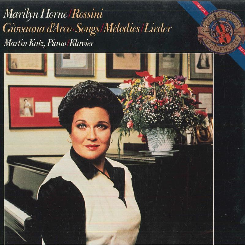 

LP Record MARILYN HORNE MARTIN KATZ Rossini Giovanna DArco Songs M 37296 CBS MASTERWORK 1982 US Classical Used