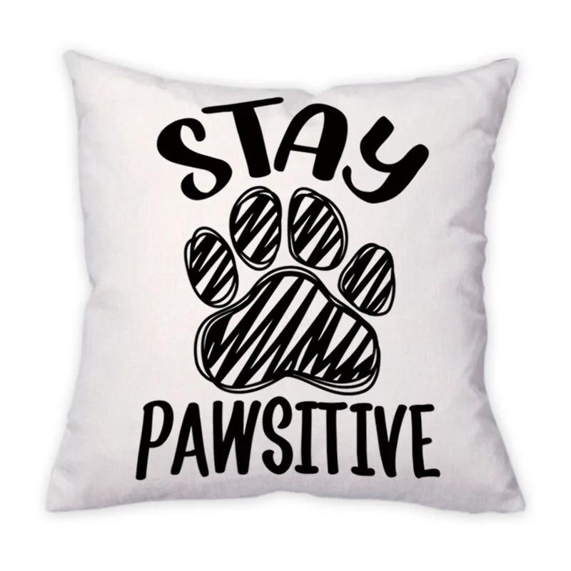 

Украшение спальни, роскошное офисное кресло, диван, красивая забавная наволочка с изображением медвежьей лапы, черное любовное письмо 40x40cm