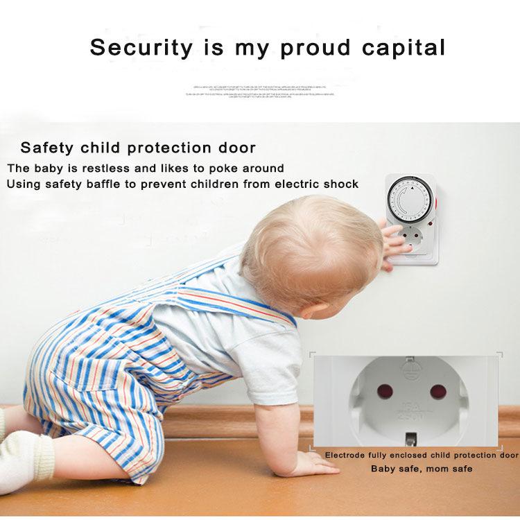 European 16A Mechanical Timer Socket - German/Russian Standard