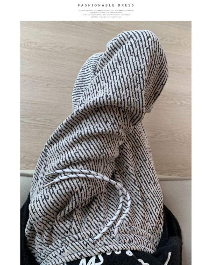 Relaxed Women's Chenille Fleece Striped Wide-Leg Pants for Autumn/Winter