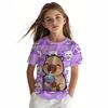 Children's Clothing  Capibala Print Comfortable O-Neck T-Shirt Outdoor Fashion Short Sleeve Children Clothes Girl Tops