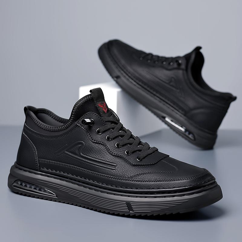 Fashion New Men's Genuine Leather Casual Shoes High-quality Sports Shoes Minimalist Men's Oxford Shoes Thick Soles Free Delivery