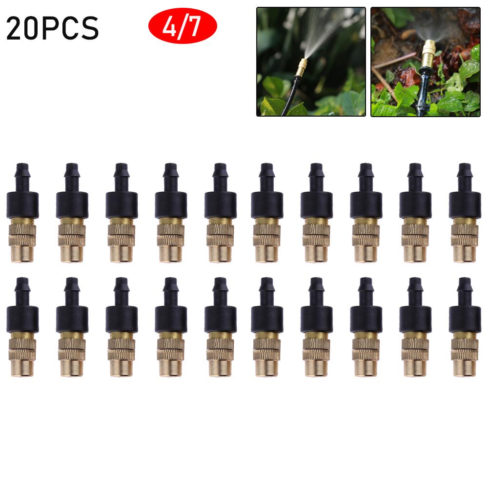 10-100pc 4/7 Dripper Drip Head Adjustable Brass Sprinkler Head Agricultural Misting Nozzles Garden Gardening Irrigation