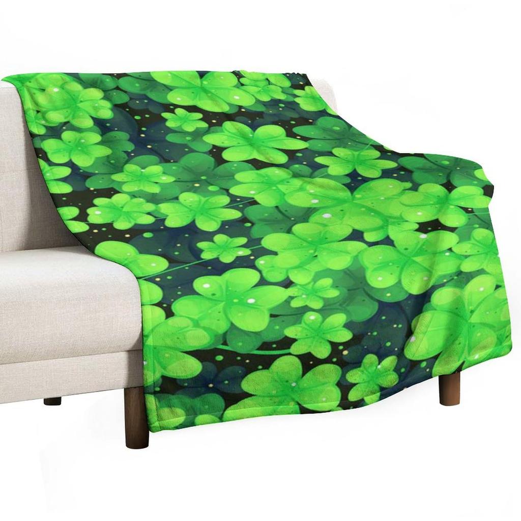 St. Patrick's Day Series digital-printed polyester Bedroom velvet flannel cover blanket Fleece soft sofa cover blankets for beds