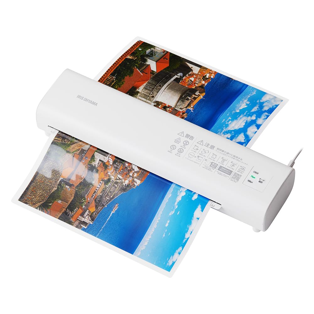 

Iris Ohyama Compact Up to with Free Time of 2 Minutes 30 Warranty LM32D-W Laminator, A3/A4 Compatible, 100m, Lever, Warm-up Seconds, White, 1-Year белый