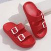 Women's Thick-Soled 4cm Platform Slippers Summer New Non-Slip Casual Beach Sandals Outdoor Indoor Comfortable Buckle Slides