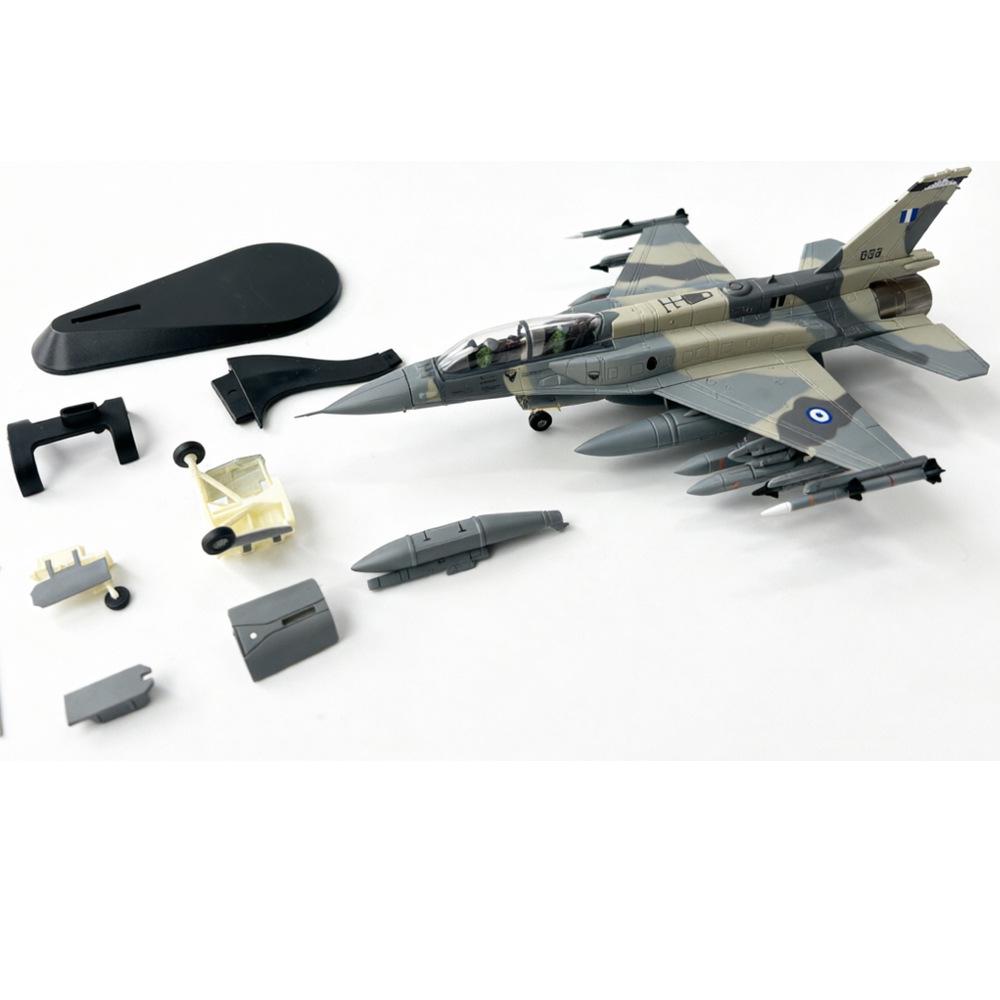 1/72 Scale Alloy Model: Hellenic Air Force F-16D "Mira Ghost" Fighter Jet Ornament