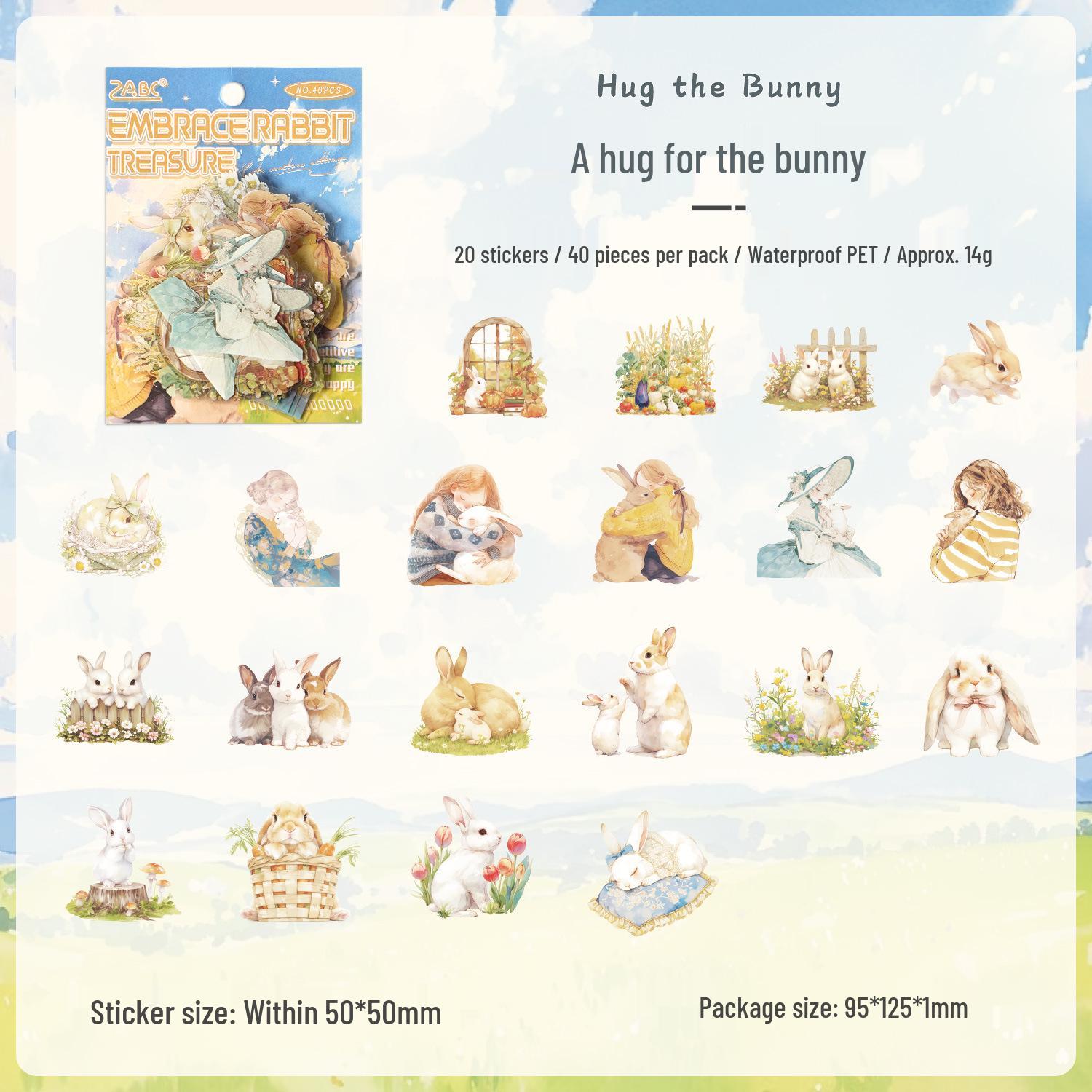 

ZABC Cute Pet Character Stickers for Kids DIY Journals