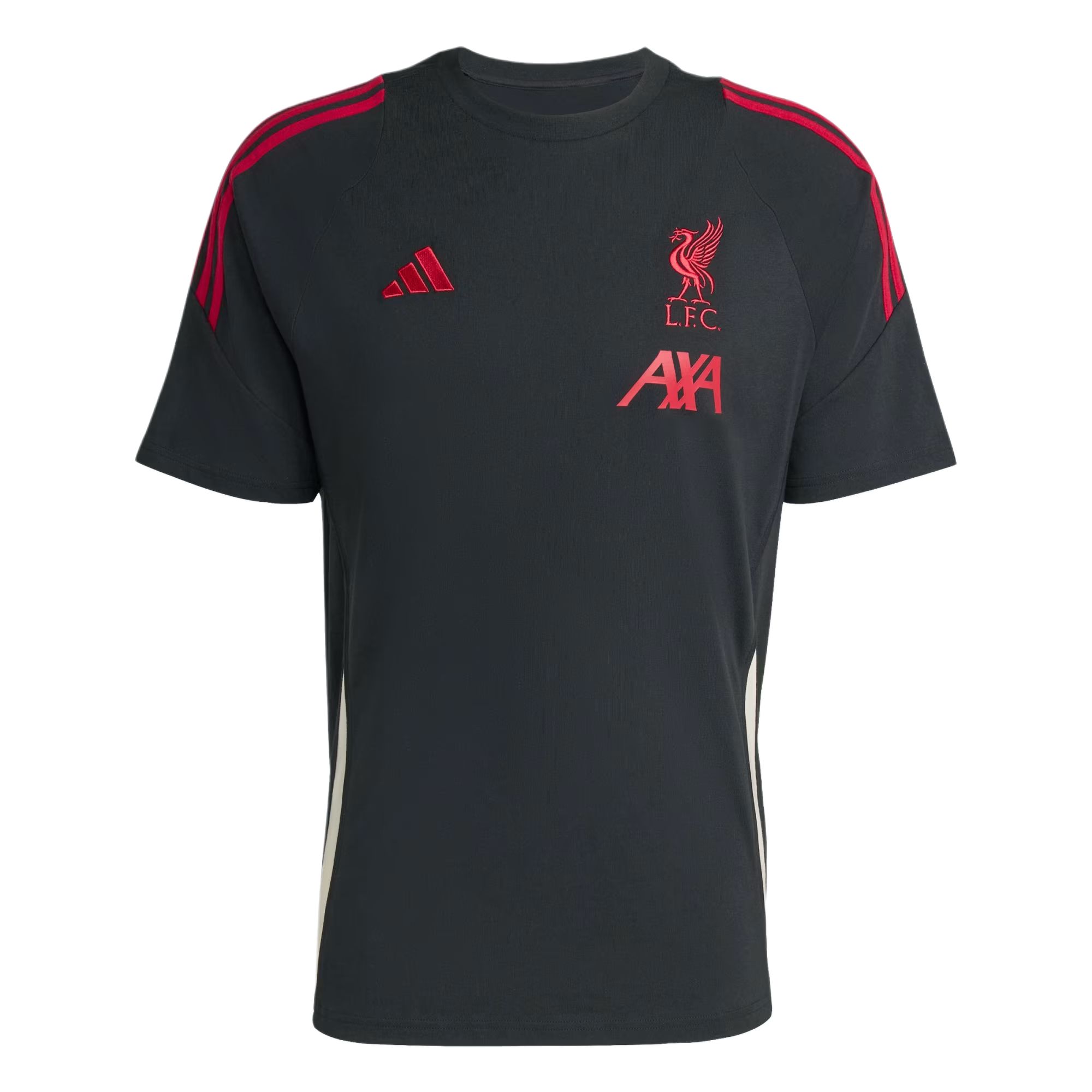 

Adidas Tiro 25 Liverpool FC Competition Logo Striped Cotton Crew Neck T-Shirt Men Tops JV6576 L