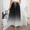 Dámské splývavé maxi sukně s volánkovým lemem A Line Elastický pas Elegantní vrstvené Boho dlouhé sukně