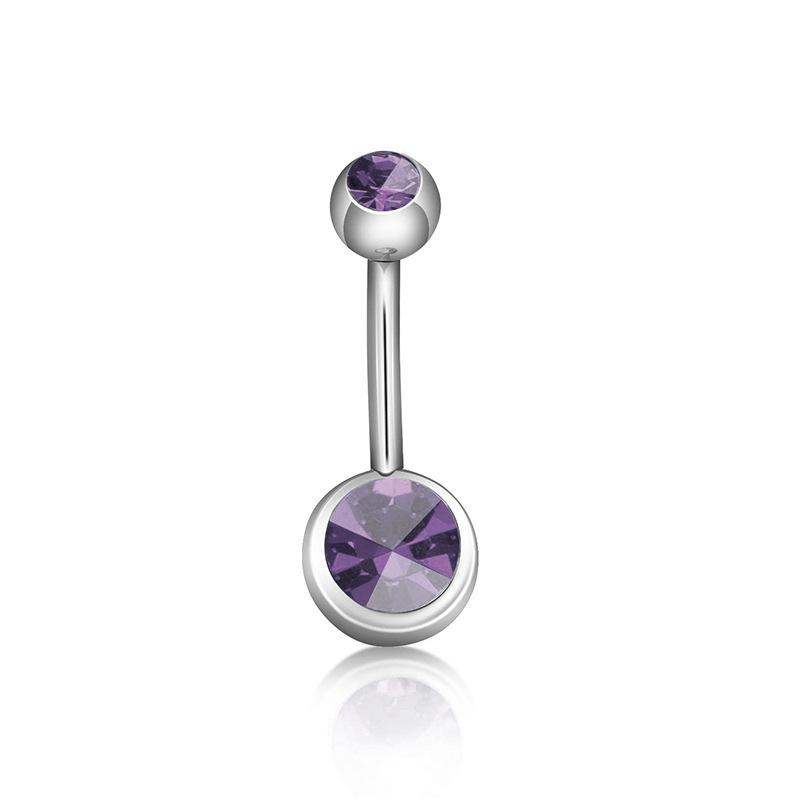 Anneaux de nombril en titane pour femmes Bijoux de piercing corporel sexy Anneau de piercing au nombril en opale CZ